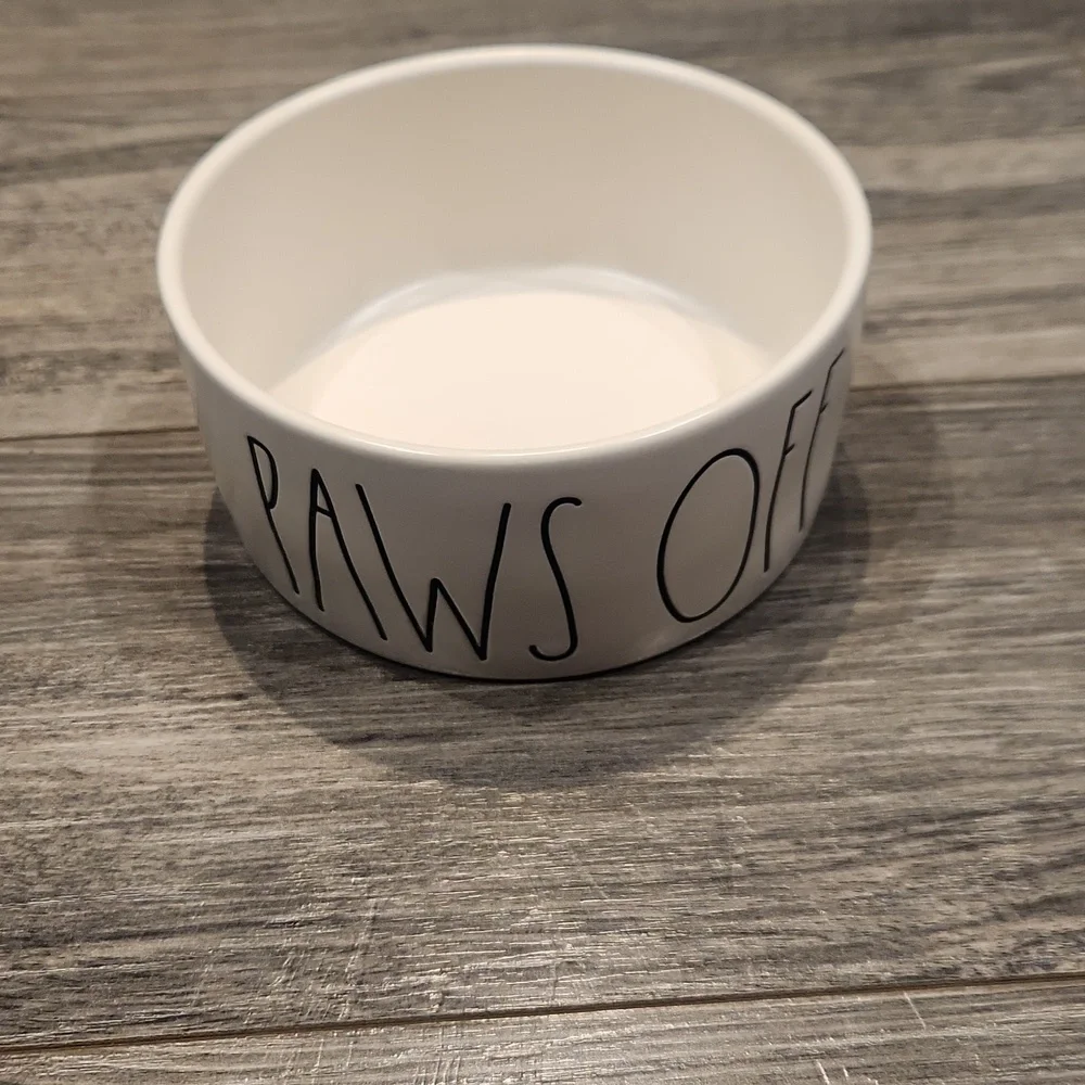EUC Rae Dunn Paws Off Dog Dish